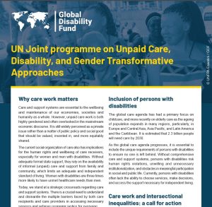 Cover Unpaid Care Programme