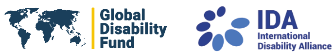 Global Disability Fund and IDA logos