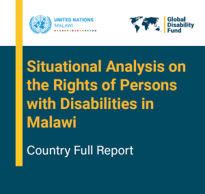 Cover of the Situational Analysis on the Rights of Persons with Disabilities in Malawi report