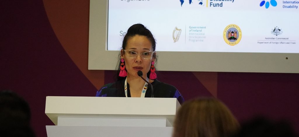 Australia’s representative, Ms. Danielle Sever speaking at the podium