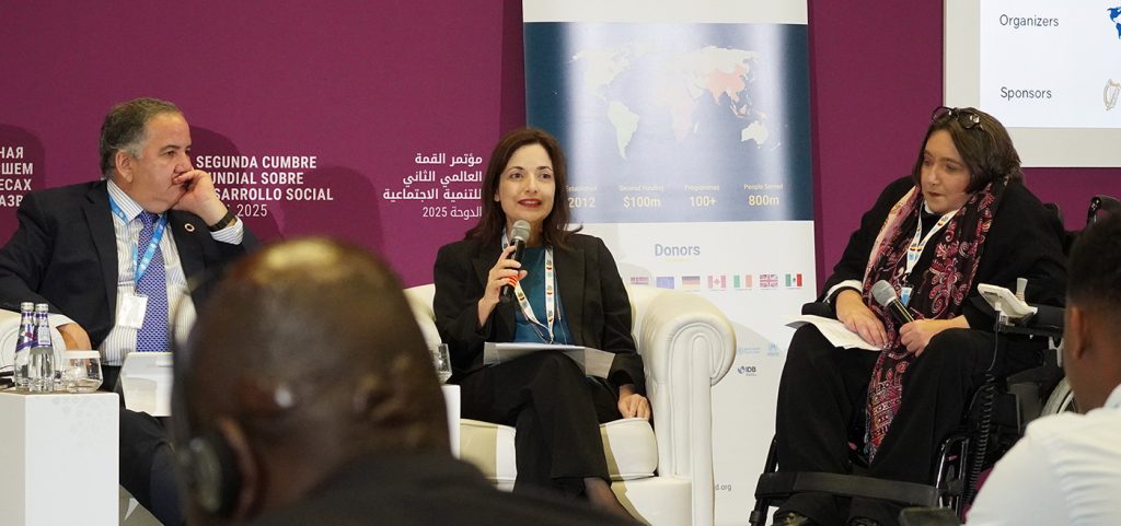 Ms. Farida Bena addressing the audience during her intervention