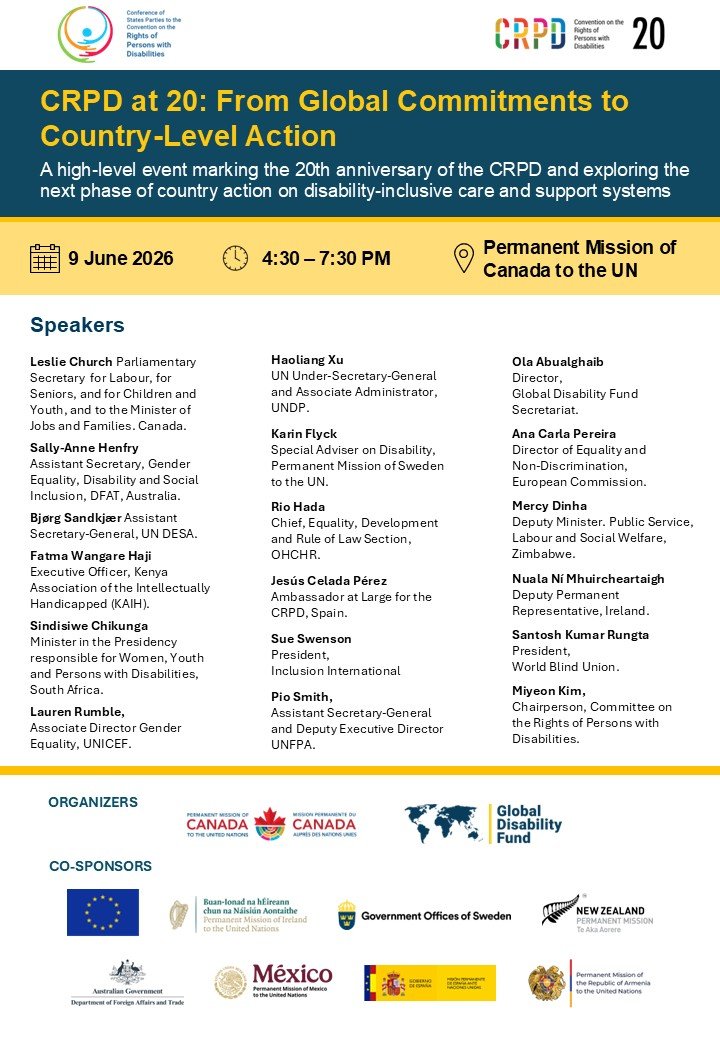 CRPD at 20 Event flyer